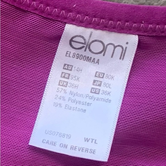 Elomi Bra.  Size 36 H.  Excellent condition.  Elastic in perfect condition - Picture 6 of 6